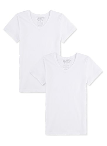 Sanetta Jungen Unterhemd im Doppelpack - weiß (01), 152 von Sanetta