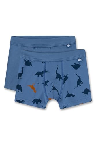 Sanetta Jungen-Hipshorts (Doppelpack) blau | Hochwertige und nachhaltige Unterhose für Jungen aus Baumwoll-Mix. Inhalt: 2er Set Unterwäsche für Jungen 128 von Sanetta