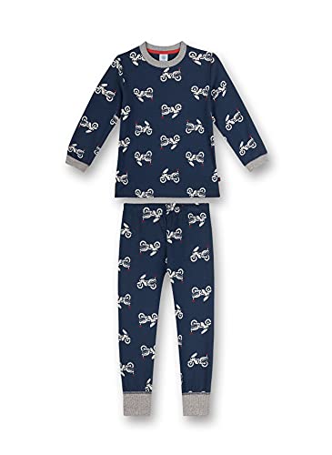 Sanetta Jungen lang blau Baby-und Kleinkind-Schlafanzüge, Dark Denim, 128 von Sanetta