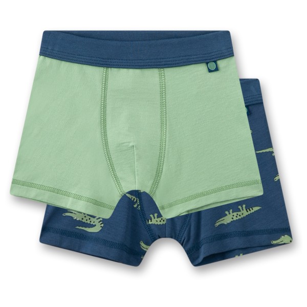 Sanetta - Kid's Doppelpack Shorts 337250 - Unterhose Gr 104 grün von Sanetta