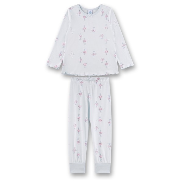 Sanetta - Kid's Pyjama Long AOP 233602 - Schlafanzug Gr 104 weiß von Sanetta