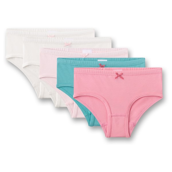 Sanetta - Kid's Set Hipslip 337222 5er Pack - Unterhose Gr 116 rosa/weiß von Sanetta