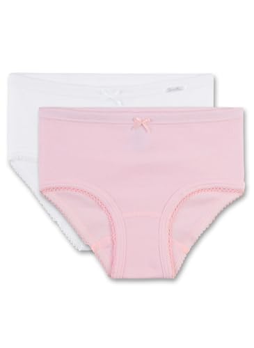 Sanetta Mädchen-Hüftslip (Doppelpack) | Hochwertige und nachhaltige Unterhose für Mädchen aus Bio-Baumwolle. Inhalt: 2er Set Unterwäsche für Mädchen 140 von Sanetta