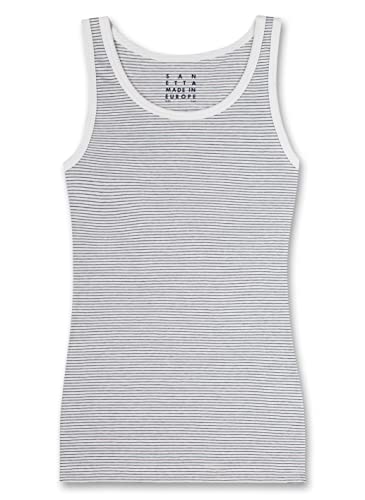 Sanetta Mädchen-Unterhemd Off-White | Hochwertiges Unterhemd für Mädchen aus einem Baumwoll-Mix. |Unterwäsche für Mädchen 140 von Sanetta