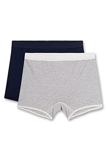 Sanetta Mädchen 347711 Doppelpack Shorts, White Pebble, 128 (2er Pack) von Sanetta