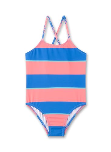 Sanetta Mädchen-Badeanzug blau gestreift | Bequemer und praktischer Badeanzug aus recyceltem Polyester-Mix für Mädchen. Bademode für Kinder von Sanetta