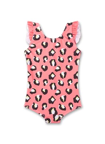 Sanetta Mädchen-Badeanzug pink Leo-Muster | Bequemer und praktischer Badeanzug aus recyceltem Polyester-Mix für Mädchen. Bademode für Kinder von Sanetta