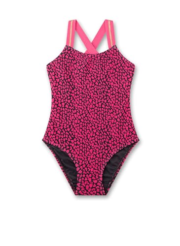 Sanetta Mädchen-Badeanzug rosa Leo-Muster | Bequemer und praktischer Badeanzug aus Polyamid-Mix für Mädchen. Bademode für Kinder von Sanetta