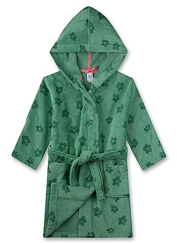 Sanetta Mädchen-Bademantel Grün | Hochwertiger Bademantel für Mädchen mit Kapuze und Gürtel. Bademantel in Größe von Sanetta