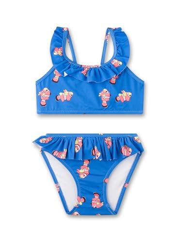 Sanetta Mädchen-Bikini blau Clownfisch | Bequemer und anschmiegsamer Bikini aus recyceltem Polyester-Mix für Mädchen. Bademode für Kinder von Sanetta