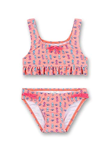 Sanetta Mädchen Bikini mit Muschel und Seepferdchen Alloverprint, Farbe:Rosa, Größe:92 von Sanetta