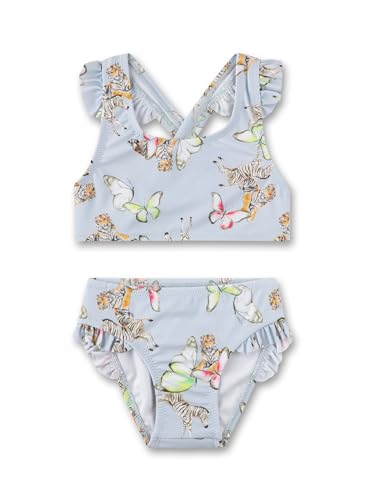 Sanetta Mädchen-Bikini mit Rüschen Blau | Bequemer und anschmiegsamer Bikini aus Polyamid für Mädchen. Bademode für Kinder von Sanetta