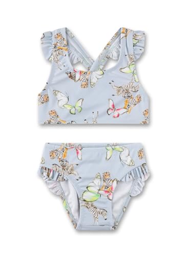 Sanetta Mädchen-Bikini mit Rüschen Blau | Bequemer und anschmiegsamer Bikini aus Polyamid für Mädchen. Bademode für Kinder 128 von Sanetta