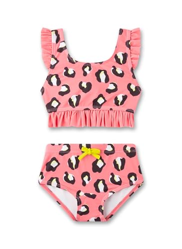 Sanetta Mädchen-Bikini pink Leo-Muster | Bequemer und anschmiegsamer Bikini aus recyceltem Polyester-Mix für Mädchen. Bademode für Kinder von Sanetta