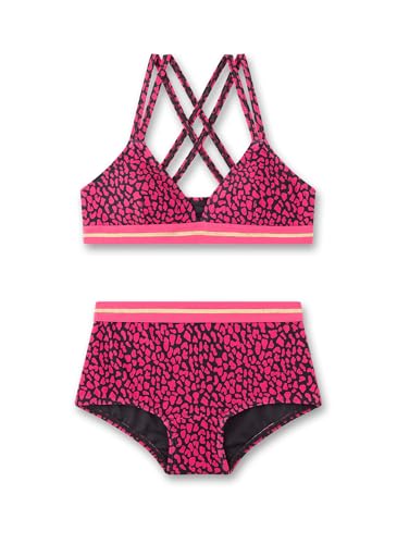 Sanetta Mädchen-Bikini rosa Leo-Muster | Bequemer und anschmiegsamer Bikini aus Polyamid-Mix für Mädchen. Bademode für Kinder von Sanetta
