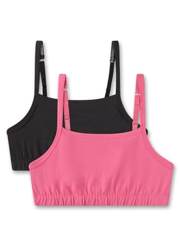 Sanetta Mädchen-Bustier (Doppelpack) Rosa | Bequemes und angenehmes Bustier für Mädchen aus Bio-Baumwolle. Inhalt: 2er Set Mädchen Bustier 152 von Sanetta