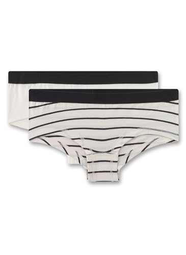 Sanetta Mädchen-Cutbrief (Doppelpack) Off-White | Hochwertige und nachhaltige Unterhose für Mädchen aus Baumwolle-Mix. Inhalt: 2er Set Unterwäsche für Mädchen 164 von Sanetta