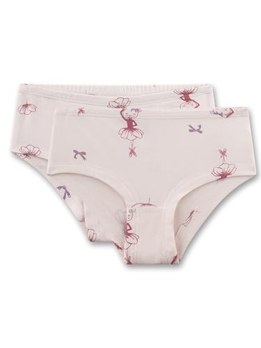 Sanetta Mädchen-Cutbrief (Doppelpack) rosa Ballerina | Hochwertige und nachhaltige Unterhose für Mädchen aus Baumwoll-Modal-Mix. von Sanetta