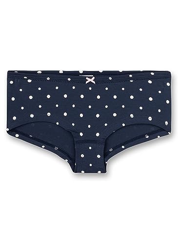 Sanetta Mädchen-Cutbrief Dunkelblau Dots | Hochwertige und nachhaltige Unterhose für Mädchen aus Baumwolle. Unterwäsche für Mädchen von Sanetta