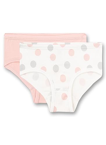 Sanetta Mädchen-Hüftslip (Doppelpack) Dots-Allover und Rosa | Hochwertige und nachhaltige Unterhose für Mädchen aus Baumwolle. Inhalt: 2er Set Unterwäsche für Mädchen 104 von Sanetta