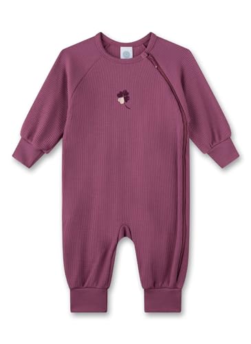 Sanetta Baby-Strampler lila Kleeblatt | Praktischer und bequemer Strampler aus Baumwoll-Viskose-Mix für Mädchen. Baby Overall von Sanetta