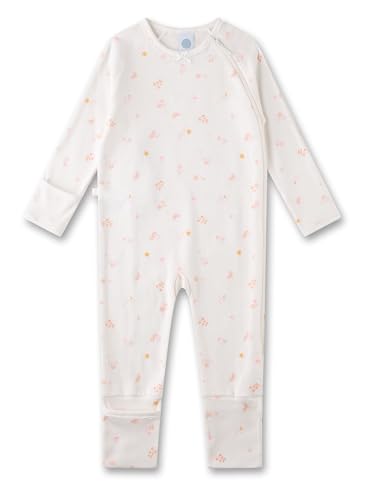 Sanetta Baby-Strampler Off-White Blumen | Praktischer und bequemer Strampler aus Baumwolle für Mädchen. Baby Overall von Sanetta