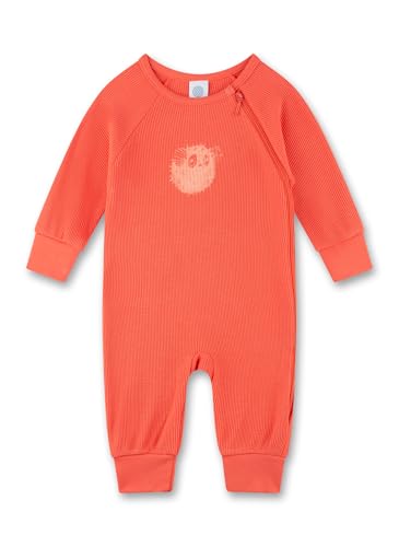 Sanetta Mädchen-Overall orange | Praktischer und bequemer Strampler aus Viskose-Baumwoll-Mix für Mädchen. Baby Overall von Sanetta