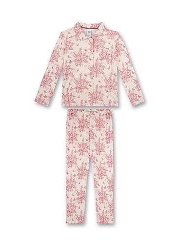 Sanetta Mädchen-Pyjama Off-White | Hochwertiger und bequemer Schlafanzug aus Baumwoll-Modal Mix für Mädchen. Pyjamaset für Mädchen 140 von Sanetta