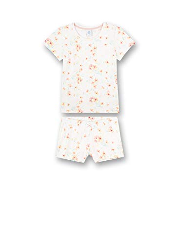 Sanetta Mädchen Pyjama Short Allover beige Pyjamaset, White Pebble, 164 von Sanetta