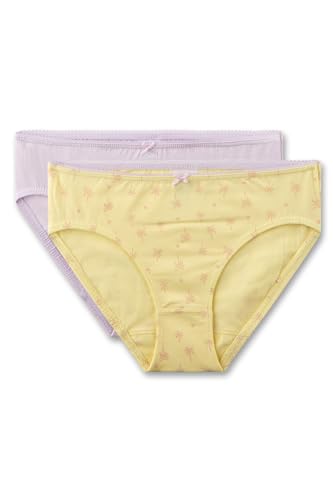 Sanetta Mädchen-Rioslip (Doppelpack) gelb | Hochwertige und nachhaltige Unterhose für Mädchen aus Baumwoll-Mix. Inhalt: 2er Set Unterwäsche für Mädchen 164 von Sanetta