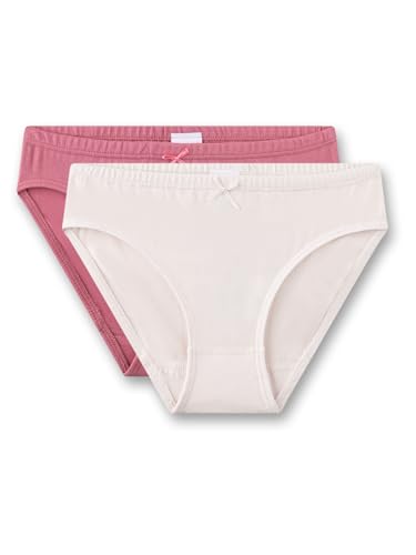 Sanetta Mädchen-Rioslip (Doppelpack) rosa & weiß | Hochwertige und nachhaltige Unterhose für Mädchen aus Baumwoll-Mix. von Sanetta