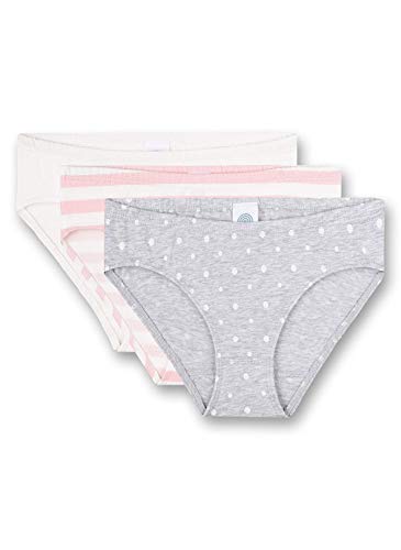 Sanetta Mädchen Rioslip im Set grau Slip, hellgrau Melange, 164 von Sanetta