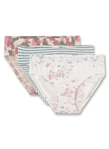 Sanetta Mädchen-Rioslips (Dreierpack) Off-White | Hochwertige und nachhaltige Unterhose für Mädchen aus Bio-Baumwolle. Inhalt: 3er Set Unterwäsche für Mädchen 164 von Sanetta