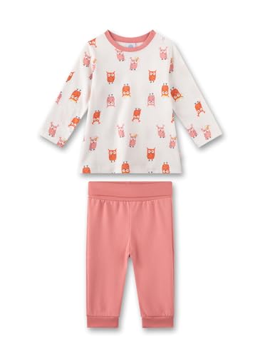Sanetta Mädchen-Schlafanzug Beige | Nachhaltiger und bequemer Schlafanzug aus Bio-Baumwolle für Mädchen. Baby Schlafanzug 092 von Sanetta