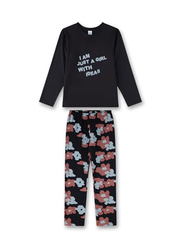 Sanetta Mädchen-Schlafanzug lang Grau| Hochwertiger und bequemer Schlafanzug aus Baumwolle für Mädchen. Langarm Schlafanzug mit Wording und Blüten-Allover |Pyjamaset für Mädchen Sanetta Mädchen-Schlafanzug lang Grau| Hochwertiger und bequemer Schlafanzug aus Baumwolle für Mädchen. Langarm Schlafanzug mit Wording und Blüten-Allover |Pyjamaset für Mädchen von Sanetta