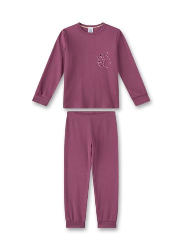 Sanetta Mädchen-Schlafanzug Lila | Hochwertiger und bequemer Schlafanzug aus Viskose-Baumwoll-Mix für Mädchen. Langarm Schlafanzug ASU Waffelpiqué | Pyjamaset für Mädchen von Sanetta