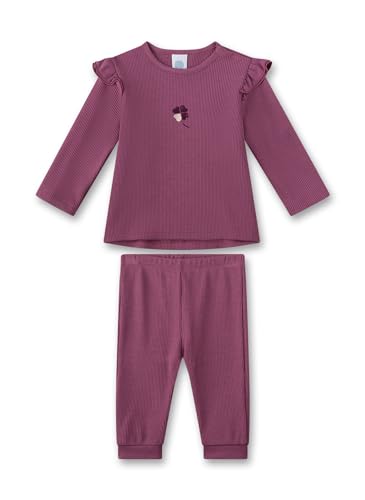 Sanetta Mädchen-Schlafanzug Lila | Nachhaltiger und bequemer Schlafanzug aus Baumwoll-Viskose-Mix für Mädchen. Langarm Schlafanzug mit Kleeblatt-Motiv | 086 von Sanetta