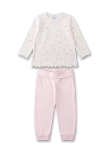 Sanetta Mädchen-Schlafanzug Off-White | Nachhaltiger und bequemer Schlafanzug aus Baumwolle für Mädchen. Baby Schlafanzug 080 von Sanetta