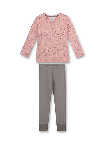Sanetta Mädchen-Schlafanzug Rosa | Hochwertiger und bequemer Schlafanzug aus Bio-Baumwolle für Mädchen. Pyjamaset für Mädchen 128 von Sanetta