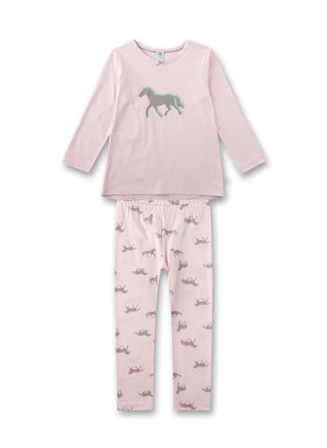Sanetta Mädchen-Schlafanzug Rosa | Hochwertiger und bequemer Schlafanzug aus Bio-Baumwolle für Mädchen. Pyjamaset für Mädchen 140 von Sanetta