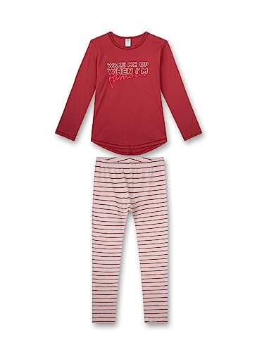Sanetta Mädchen-Schlafanzug Rot | Bequemer Schlafanzug für Mädchen lang. | Pyjamaset Größe von Sanetta