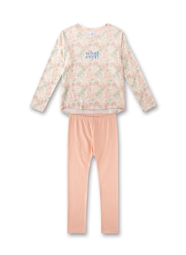Sanetta Mädchen 245626 Schlafanzug Lang, Peach Melba, 140 EU von Sanetta