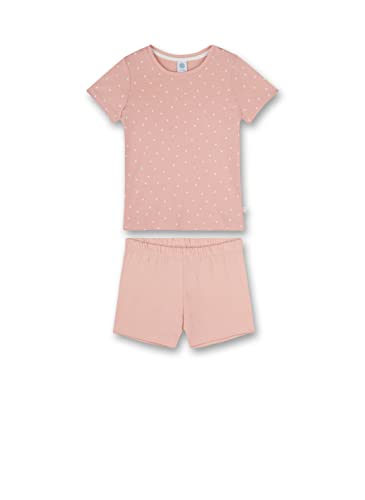 Sanetta Mädchen-Schlafanzug kurz rosa Punkte | Bequemer Schlafanzug für Mädchen kurz. | Pyjamaset Größe von Sanetta