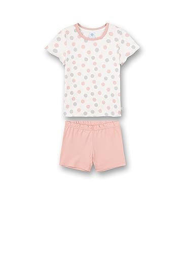 Sanetta Mädchen-Schlafanzug Weiß Dots-Allover | Hochwertiger und bequemer Schlafanzug aus Baumwolle für Mädchen. Pyjamaset für Mädchen 116 von Sanetta