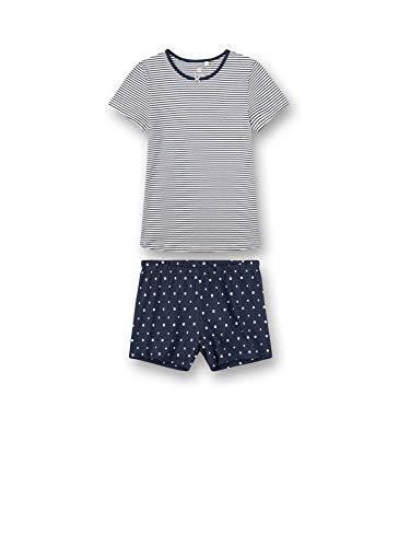 Sanetta Mädchen Schlafanzug kurz blau Pyjamaset, Nordic Blue, 140 von Sanetta