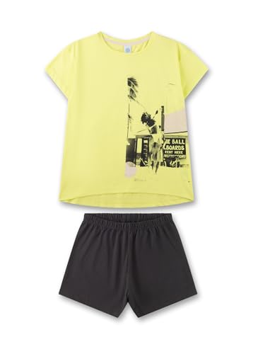 Sanetta Mädchen-Schlafanzug kurz gelb | Hochwertiger und bequemer Schlafanzug aus Baumwolle für Mädchen. Pyjamaset für Mädchen 140 von Sanetta