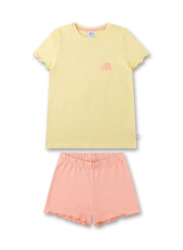 Sanetta Mädchen-Schlafanzug kurz gelb | Hochwertiger und bequemer Schlafanzug aus Bio-Baumwolle für Mädchen. Pyjamaset für Mädchen 116 von Sanetta