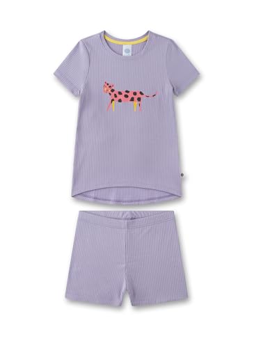 Sanetta Mädchen-Schlafanzug kurz lila | Hochwertiger und bequemer Schlafanzug aus Viskose-Baumwoll-Mix für Mädchen. Pyjamaset für Mädchen 092 von Sanetta