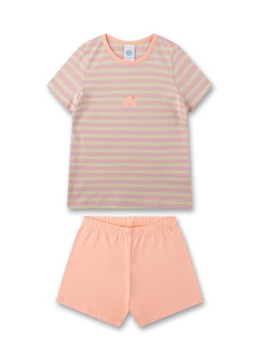 Sanetta Mädchen-Schlafanzug kurz orange | Hochwertiger und bequemer Schlafanzug aus Baumwolle für Mädchen. Pyjamaset für Mädchen 092 von Sanetta