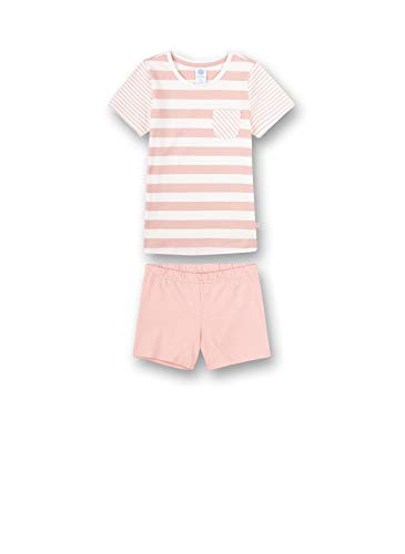 Sanetta Mädchen Schlafanzug kurz rosa Pyjamaset, Silver pink, 092 von Sanetta